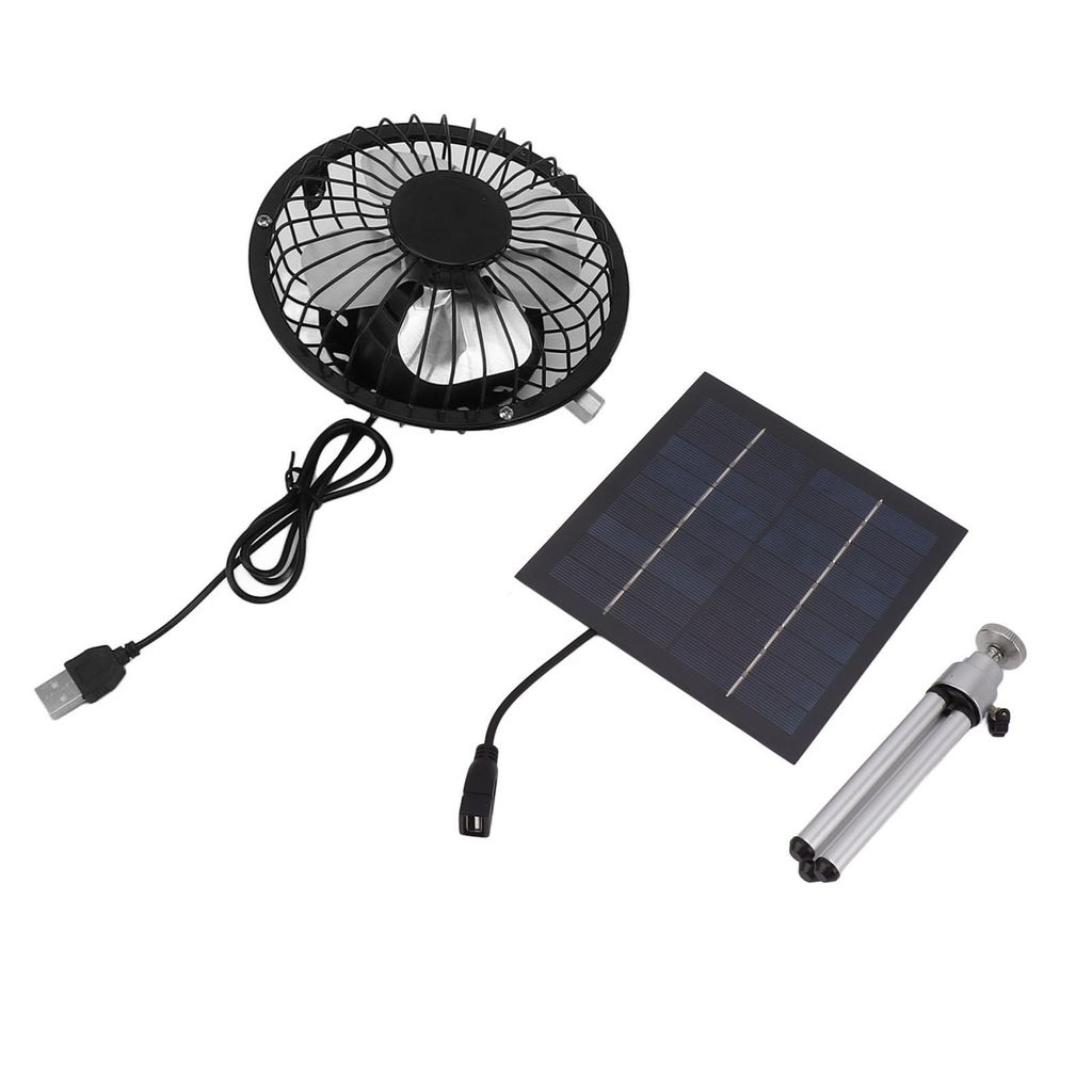 Przenośny wentylator solarny 6W 6 cali, podwójny wentylator Zdjęcie produktu 