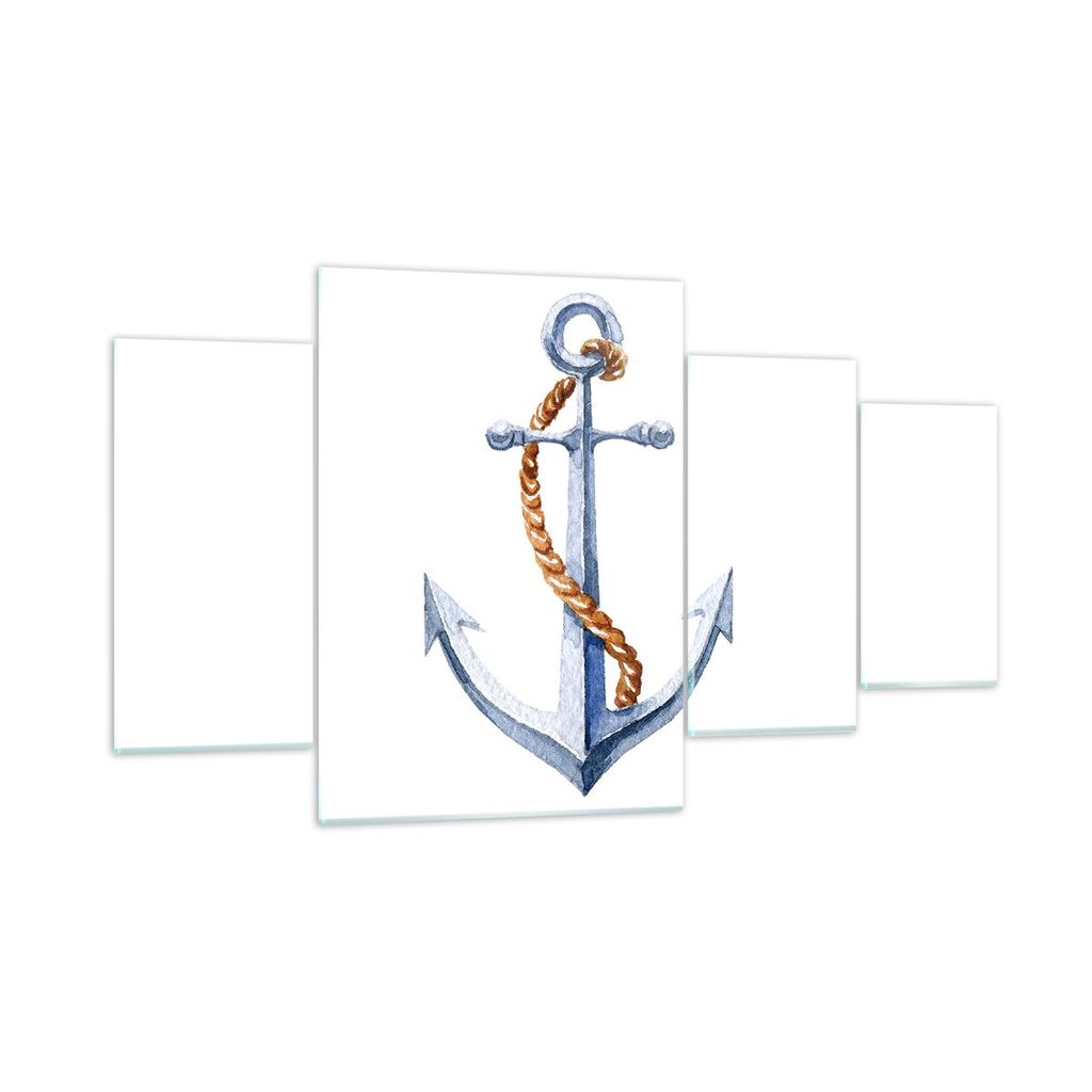 Bilder auf glas - Anker Seil Segeln Meer - 160x90cm - Glasbilder - Wandbilder - Kunstdruck - zum Aufhängen bereit - Wanddekoration aus Glas - Glas...