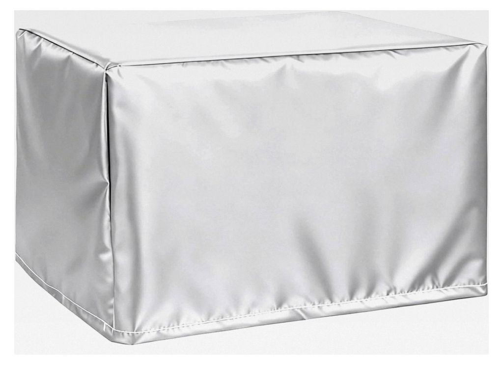 Klimaanlage Abdeckung 90 x 60 x 35 cm, Silberne Verkleidung für Außengerät, Wetterfeste Ganzjahreshülle, Wasserdichte Abdeckung für Balkon, Ga...