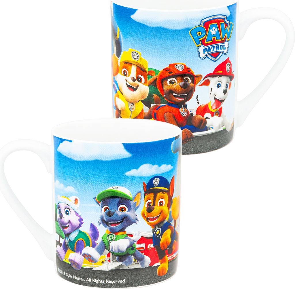 Paw Patrol Tasse - Team Kaffeetasse Becher Kaffeebecher aus Keramik 320 ml