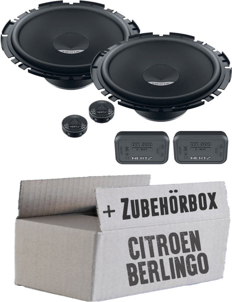 Hertz Dieci DSK 170.3 - 16,5cm 2-Wege System - Einbauset passend für Citroen Berlingo 1 - justSOUND