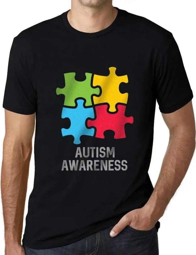 Herren Grafik T-Shirt Bewusstsein für Autismus – Autism Awareness – Öko-Verantwortlich Vintage Jahrgang Kurzarm Lustige Druck Geburtstag Gesc...
