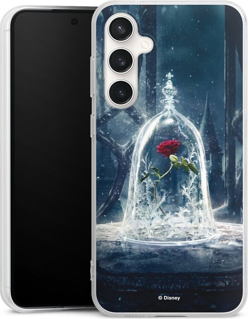 DeinDesign Handyhülle für Samsung Galaxy S23 FE Silikon Hülle Case Smartphone Schutzhülle Die Schöne und das Biest Disney Princess Rose