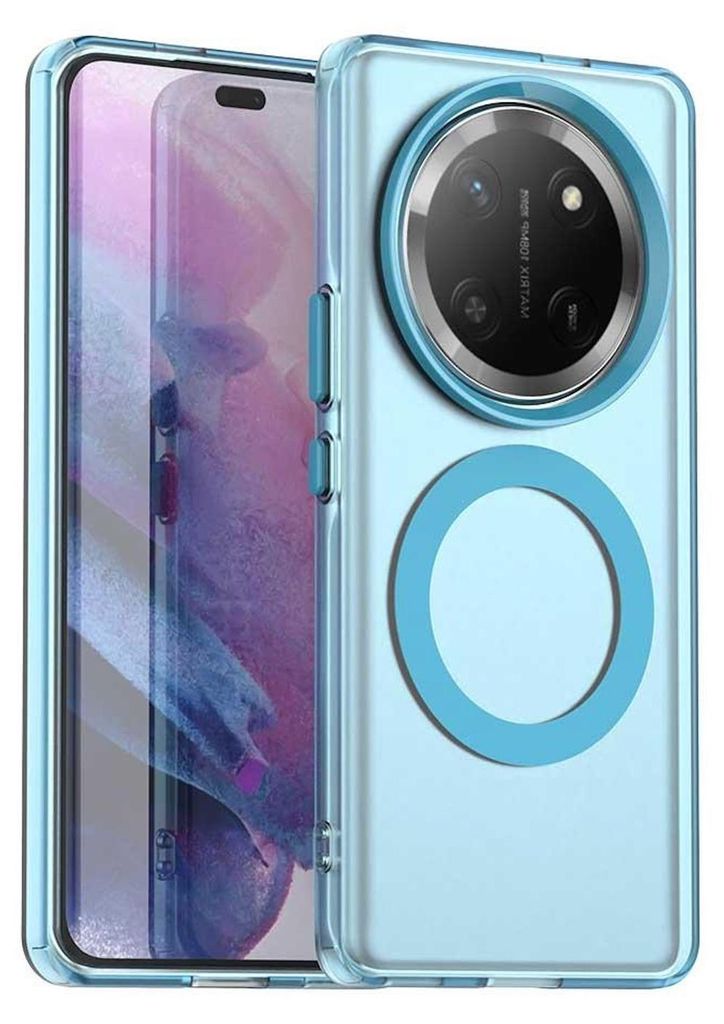 Für Honor Magic 7 Lite Candy Design Magsafe PC Hybrid TPU Schutz Hülle Cover Blau