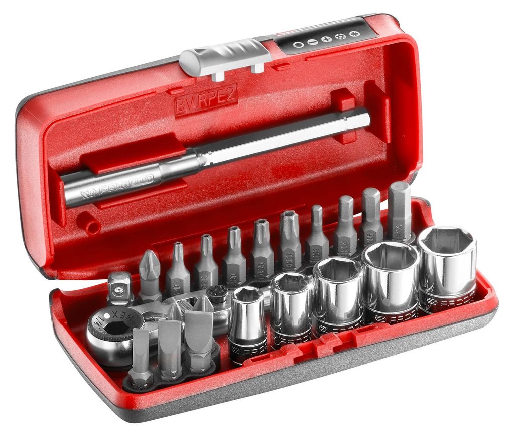 Kit di avvitatura e serraggio 1/4" con cricchetto compatto Immagine del prodotto 