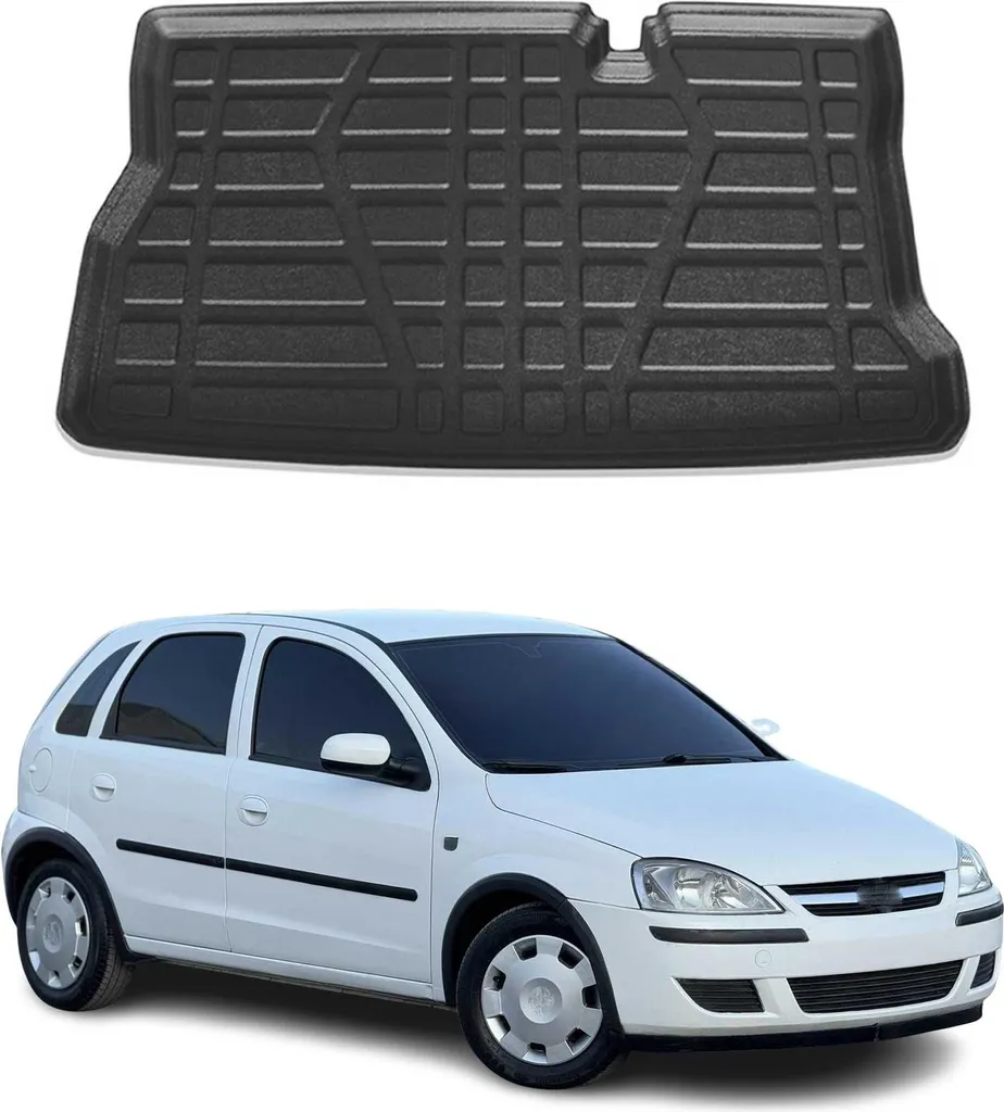 Tappetini Opel Corsa C 2000-2006 5 Porte Gomma TPE Nero Su Misura