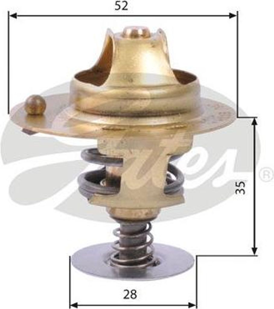 GATES TH14178G1 Thermostat, Kühlmittel OE 0619359B306 kompatibel mit Accord, Capa, City, Civic, CR-V, CR-Z, CRX, FR-V, HR-V, Insight, Integra, Jaz...