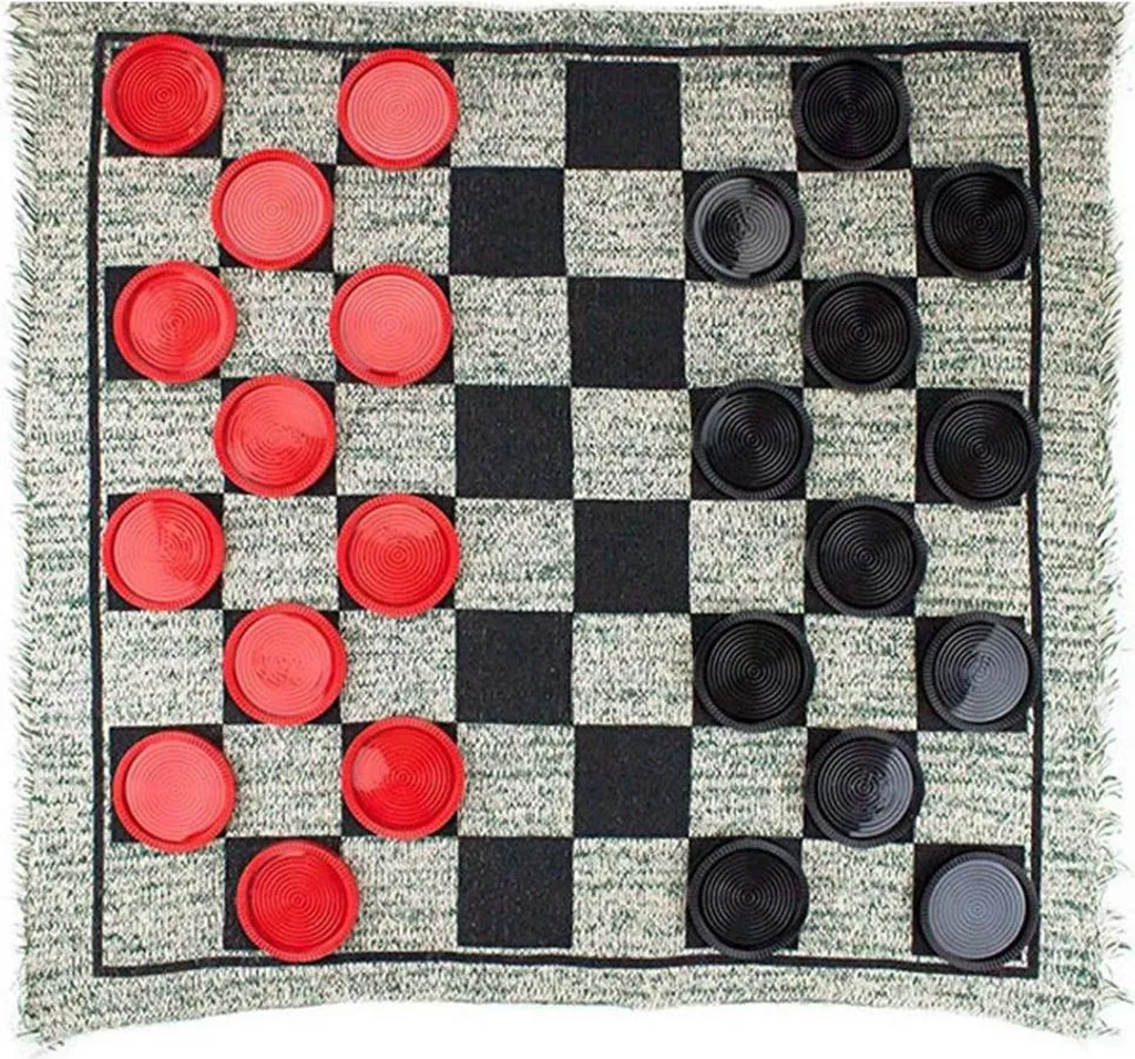 Jeu de Morpion Géant 3 en 1 Tic Tac Toe avec 24 pions Damier XL Mixte
