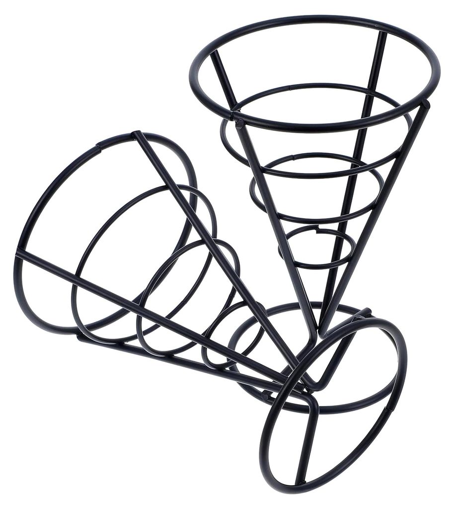 2 Stück Pommes Frites Körbe aus Edelstahl mit Tragbarem Snack Korb für Pommes und Vorspeisen im Alltag