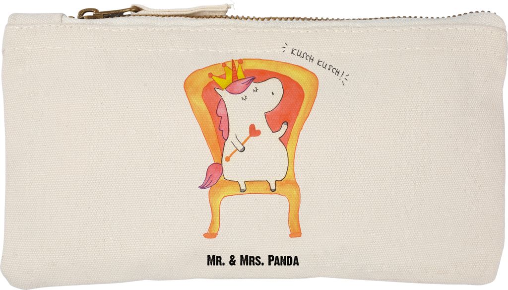 Mr. & Mrs. Panda Kosmetiktasche Einhorn Prinzessin Größe S Klein - Weiß - Geschenk, Unicorn, Geburtstag, Geburtstagsgeschenk, pencil case, Mäpp...