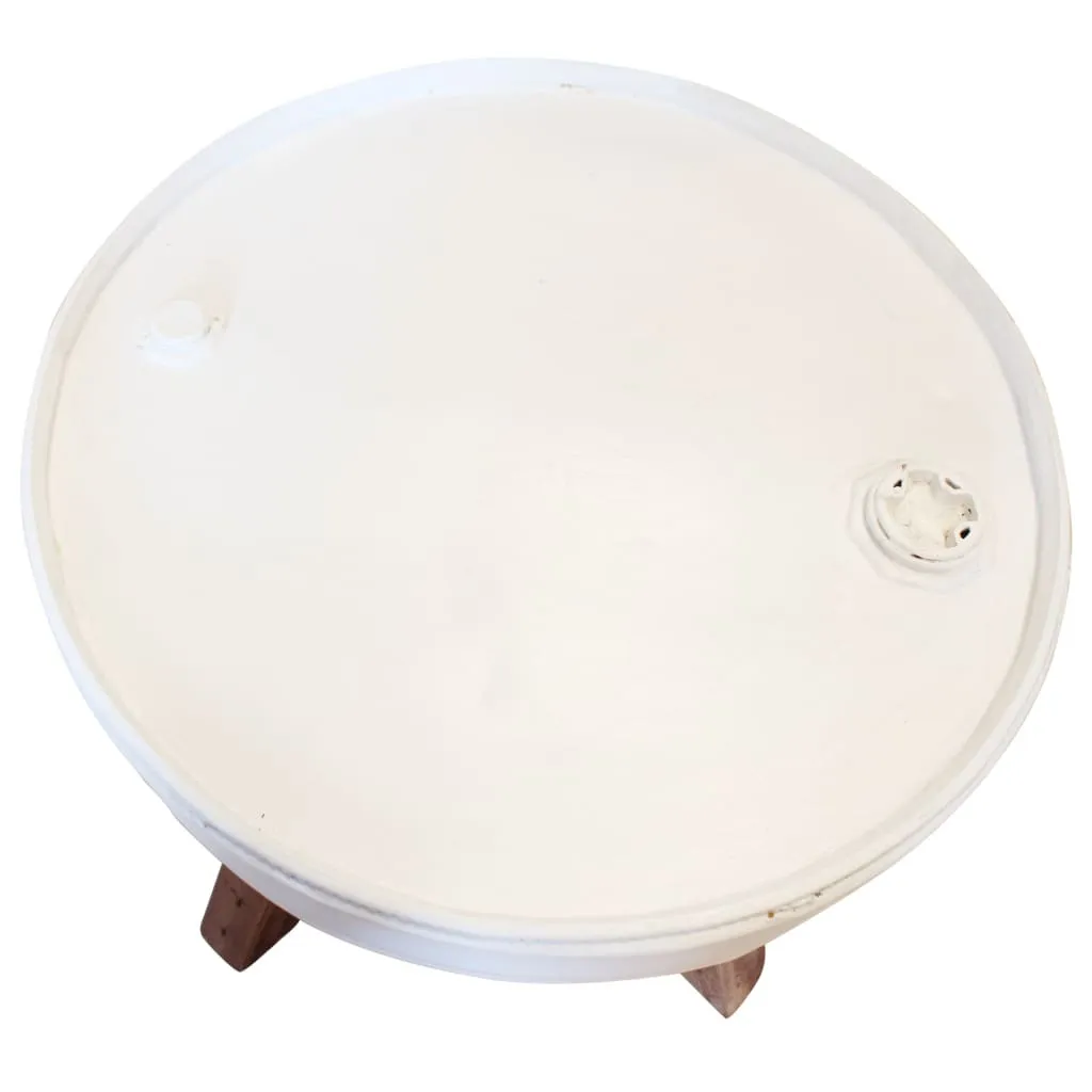 Petite table basse stable bois blanc 60x45 cm pour optimiser petit salon