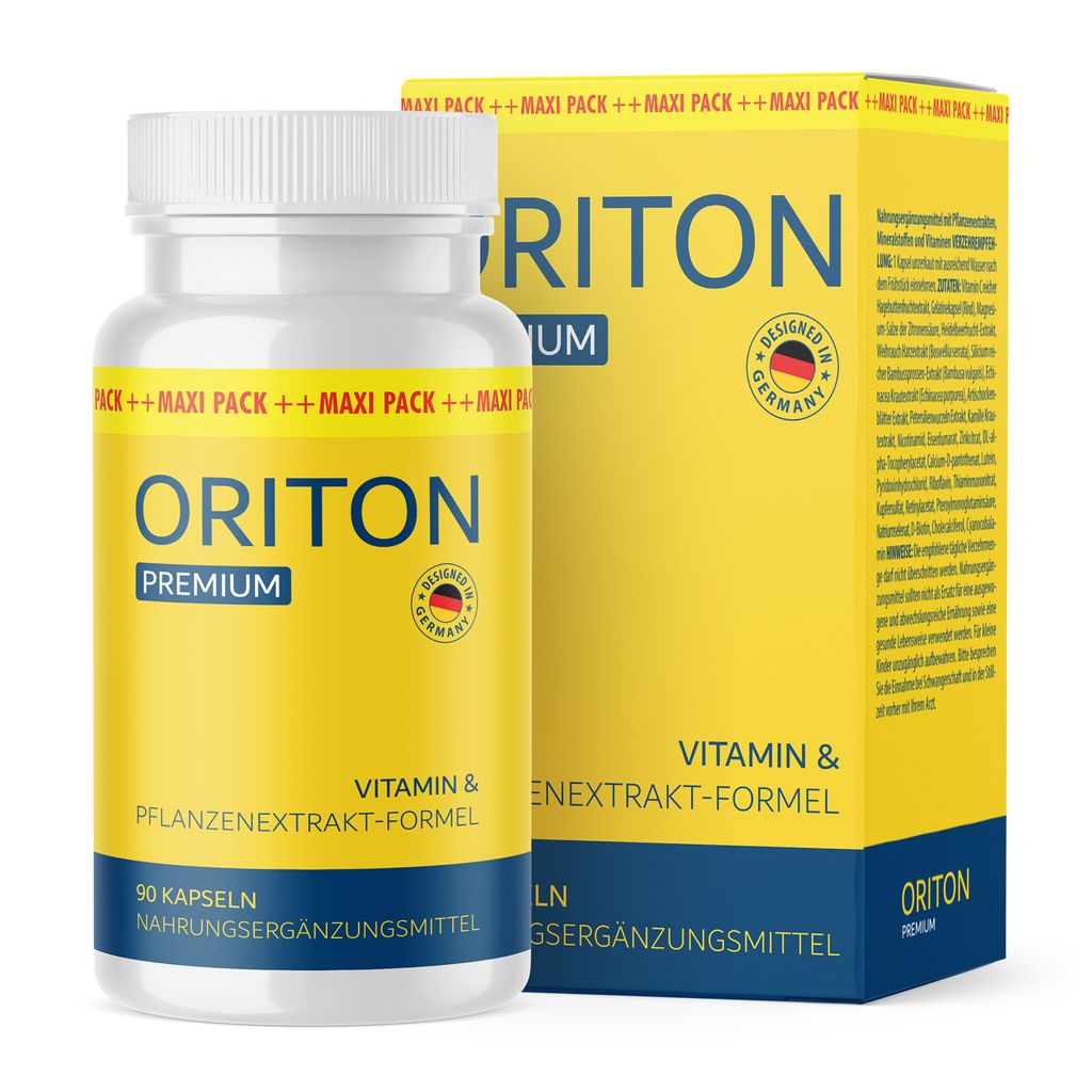 Oriton Premium Kapseln - Reich an Vitaminen & Mineralstoffen - 90 Kapseln