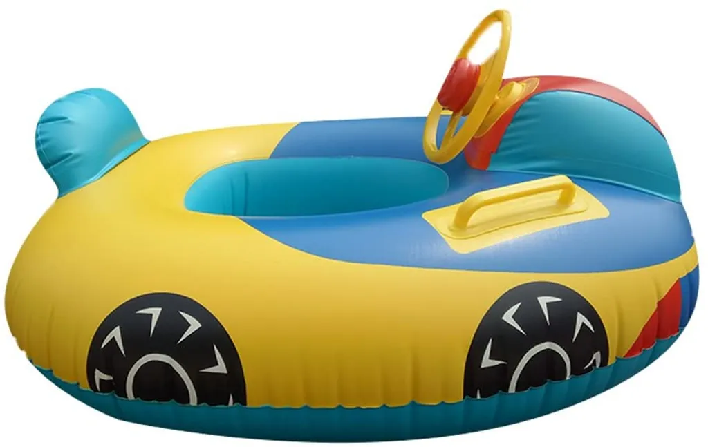 ACTOYS Baby Schwimmring Mit Lenkrad - Aufblasbarer Schwimmtrainer Für Kinder 1-5 Jahre