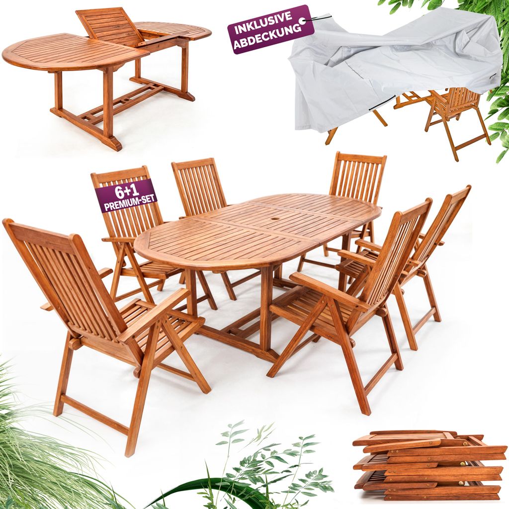 CASARIA® Ensemble de salon de jardin Vanamo avec housse 1 Image du produit 