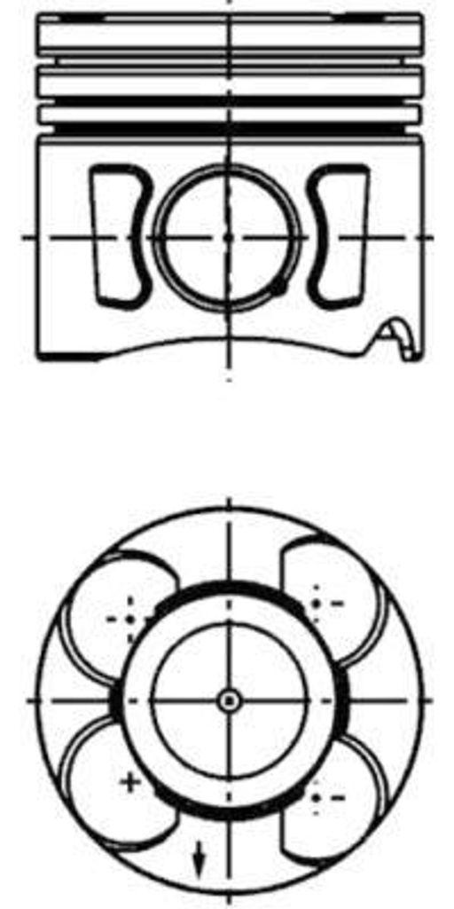 KOLBENSCHMIDT 41288600 Kolben OE 8743570010 kompatibel mit Mark, I3, Space Wagon, Meriva, Corsa D, Combo, Astra J, Tipo, Strada, Qubo, Punto, Panda...