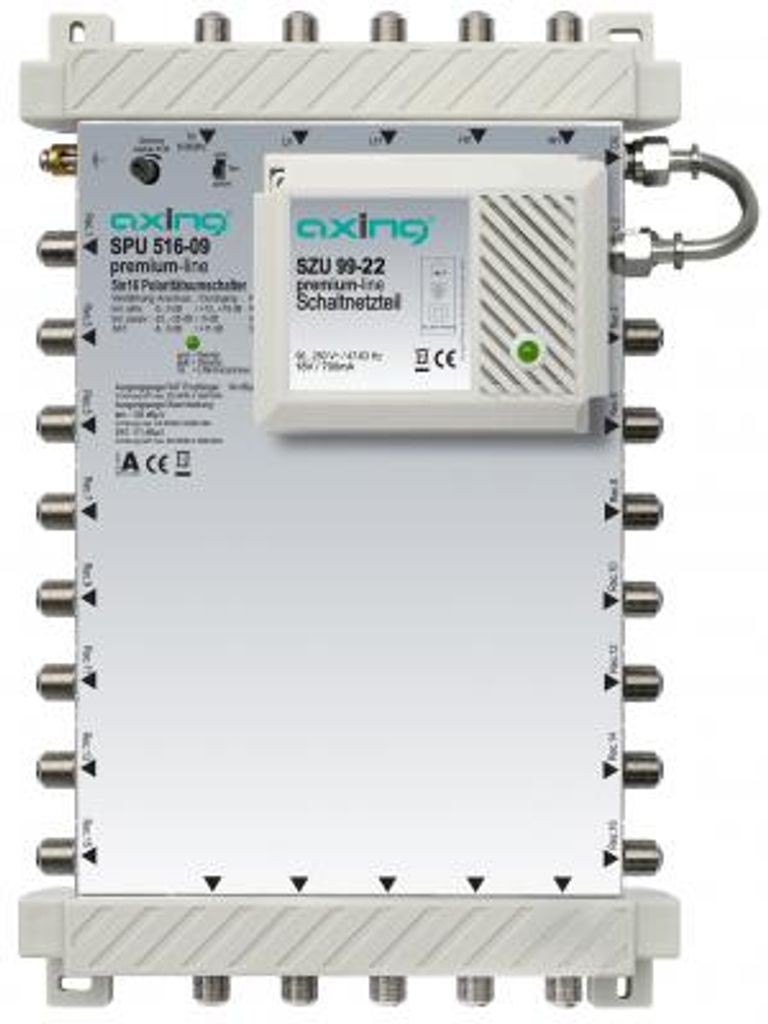 AXING Multischalter aktiv SPU 516-09 5in16 SAT + terr. kaskadierbar Rückkanal