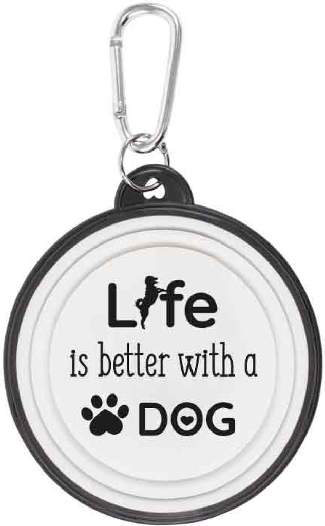 Hundenapf Life is better... Walkies by bb-Klostermann - Faltbarer Hundenapf to go