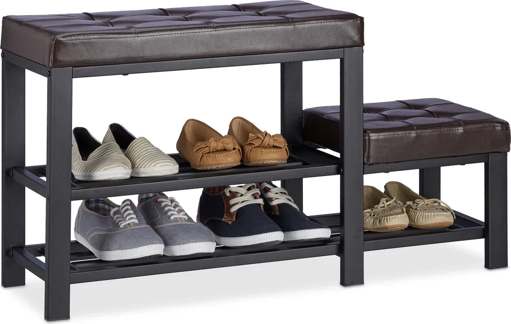 Fini le désordre : banc à chaussures avec tabouret pour entrée rangée