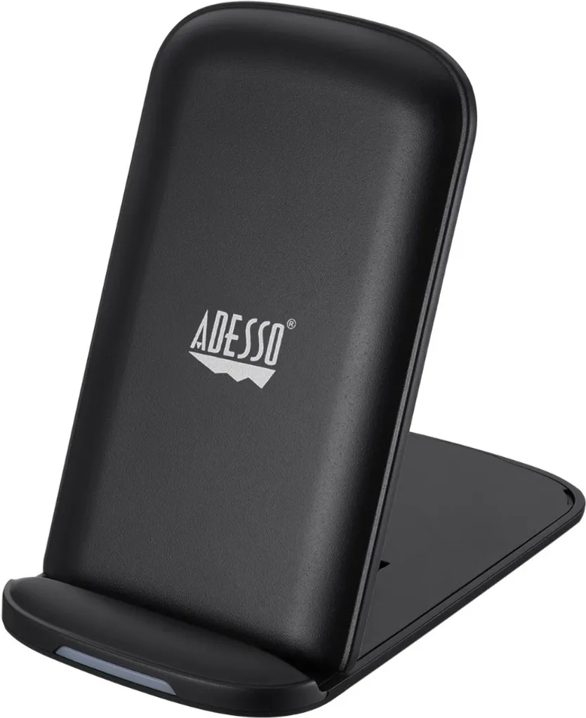 Chargeur sans fil Adesso standard 10W noir - Induction Qi universel
