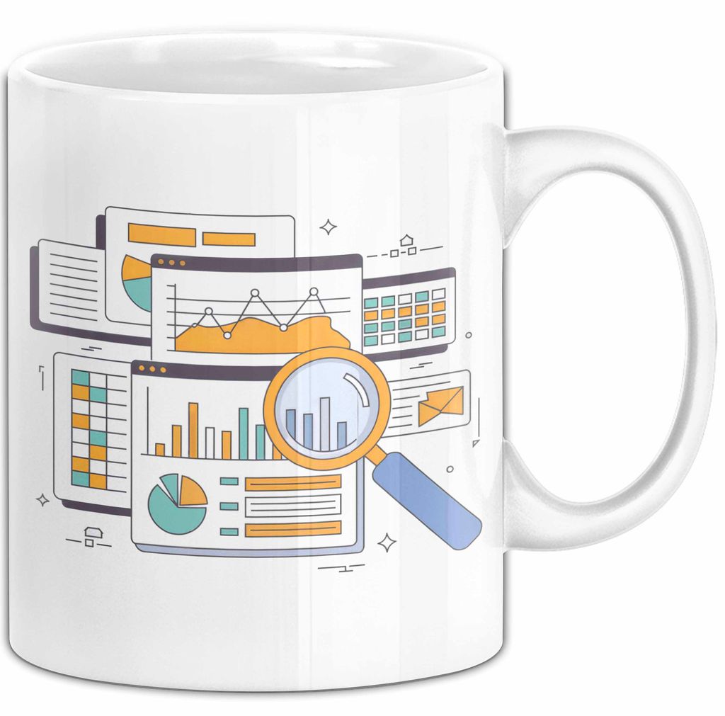 Daten Analyst Tasse Geschenk Lustige Geschenkidee Spruch Für Erkenntnis Sucher (Weiß)
