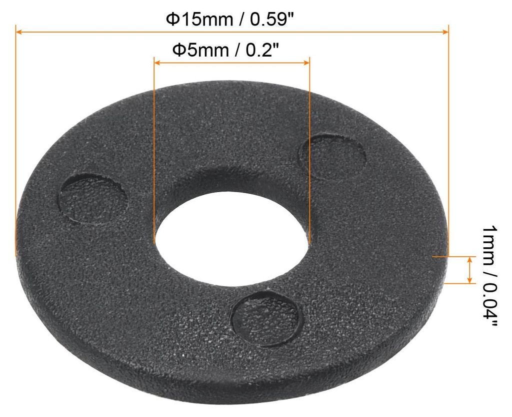 M5 Nylon Flache Unterlegscheiben 12 Pack 5mm ID 15mm AD Dichtungsringe Beilagscheiben Dichtring fš¹r Wasserhahn Rohrleitung Wasser Schlauch Befes...