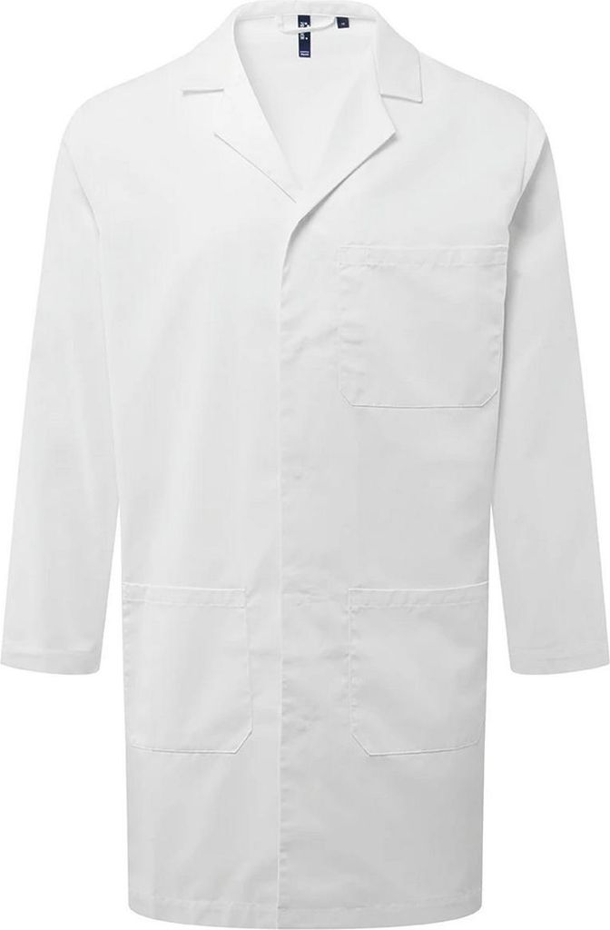 Premier - "Essential" Mantel für Herren/Damen Unisex, 3 Tasche, Arbeit RW11301 (5XL) (Weiß)