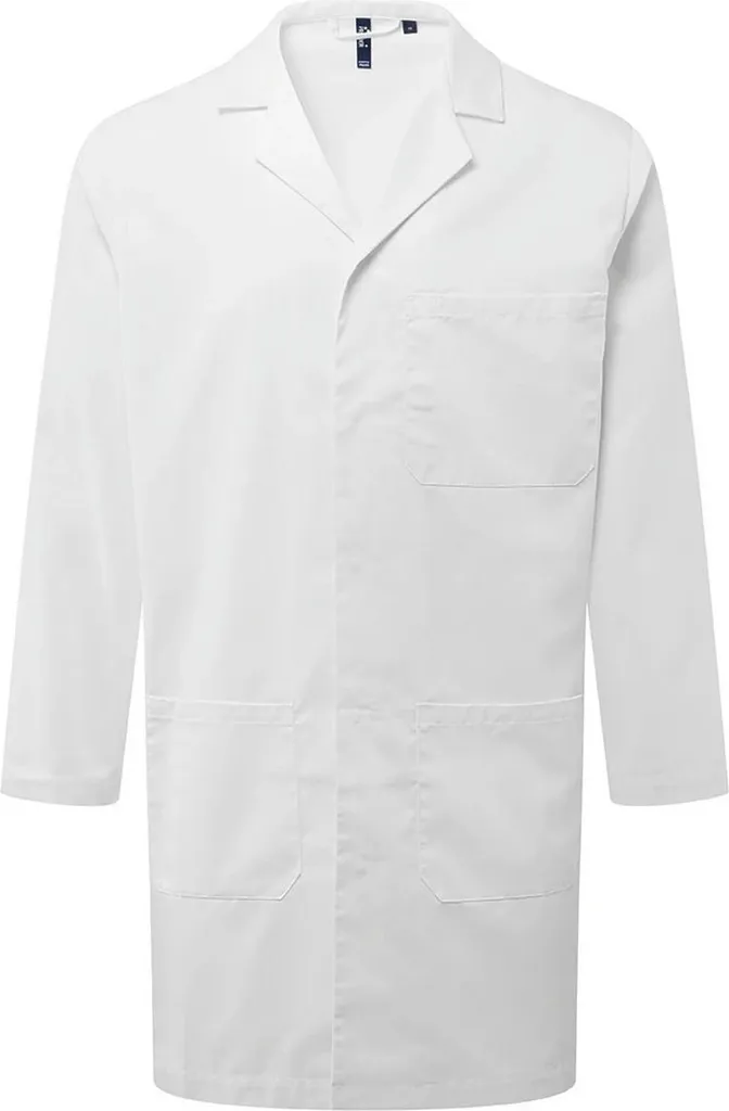 Vivi il tuo Lavoro con Premier RW11301 - Camice Bianco Unisex XXL Pratico