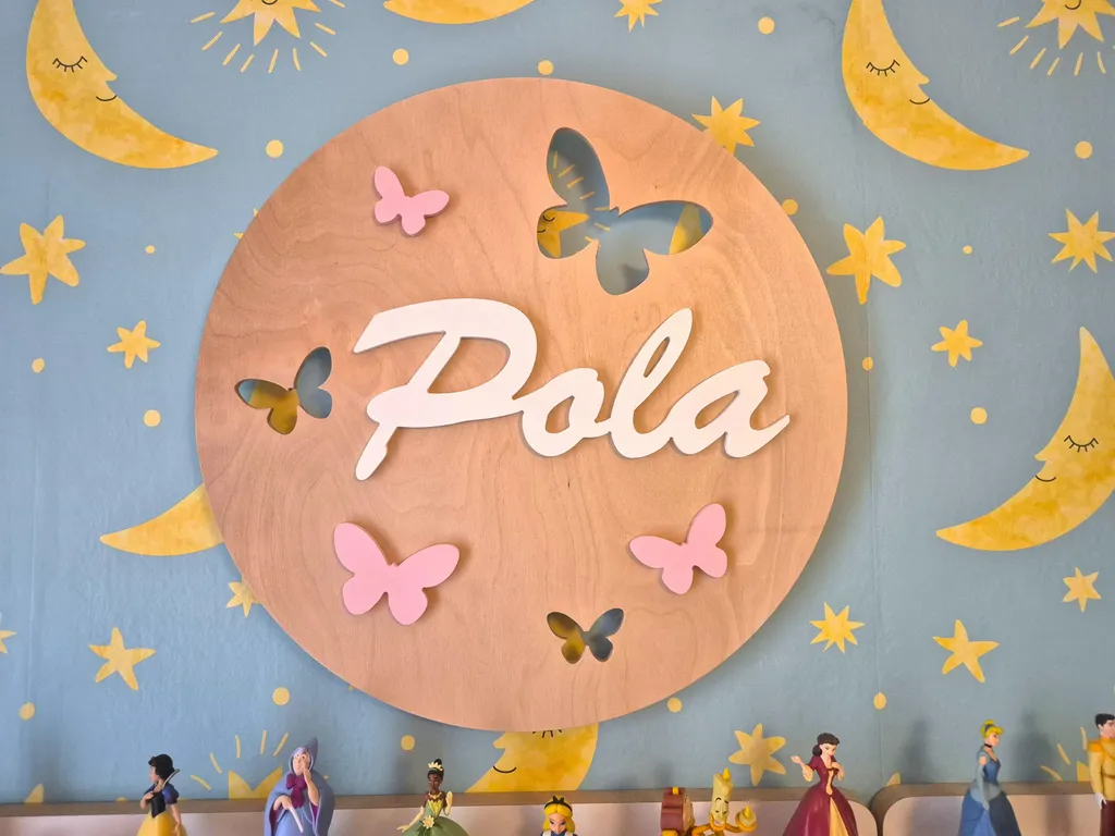 Veilleuse personnalisée papillon LED : lampe de chevet déco pour bébé