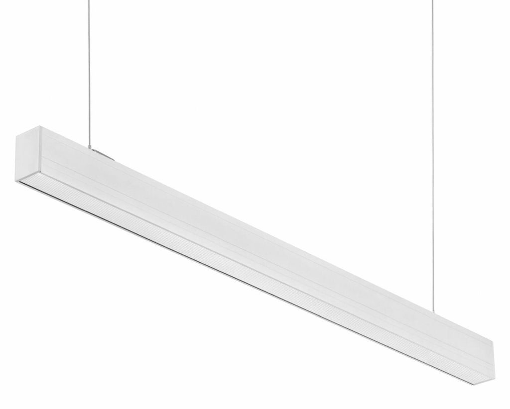 CENTURY LED-Linearleuchte LINES, hängend, MICROPRISMA, 32 W, 3200 lm, 4000 K, Ra 80, UGR 19, 90°D, IP 20, 1131 x 50 x 75 mm, inklusive 2 Stück 1...