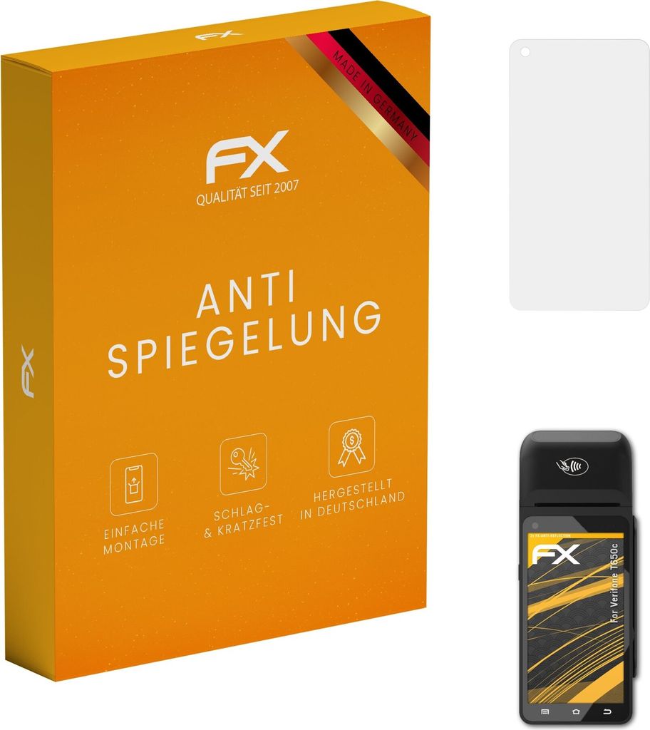 atFoliX FX-Antireflex 2x Schutzfolie kompatibel mit Verifone T650c Displayfolie