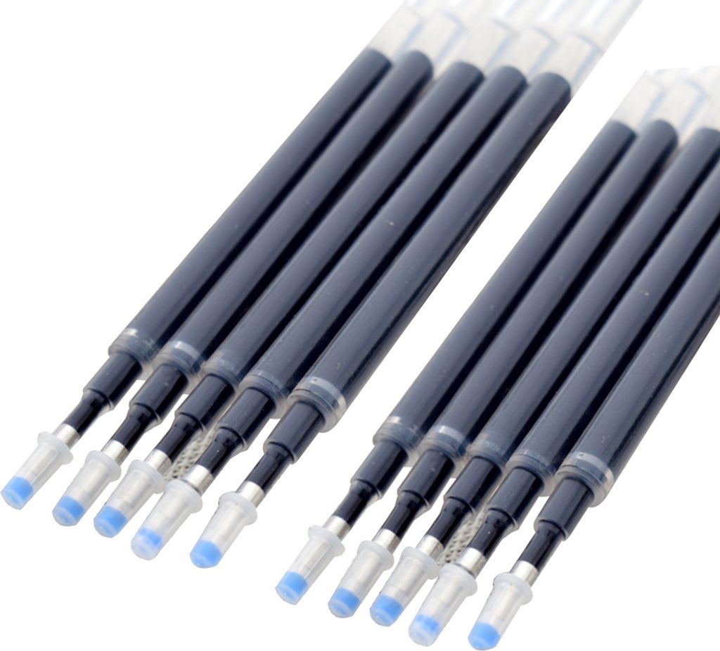 10pcs 0,5 mm Pleipunkt Gel Ink Stift Nachfüllungen Schulschreiber Office Supplies-Schwarz
