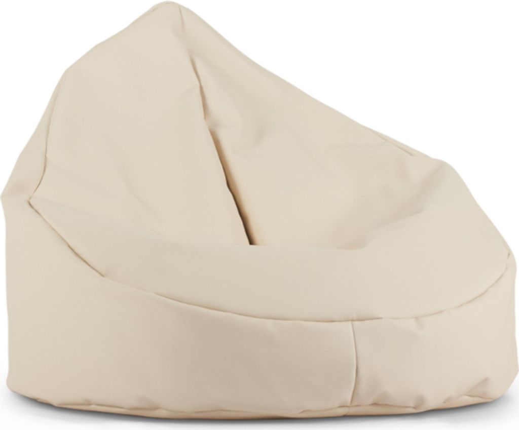 Konsimo Klassische Sitzsäcker "COSMO", Cremig, Kunstleder, 85x80x85 cm