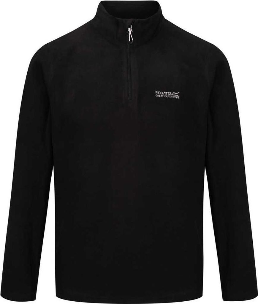Regatta Great Outdoors Herren Thompson Fleece-Top mit Reißverschluss bis zur Brust RG1390 (S) (Schwarz)