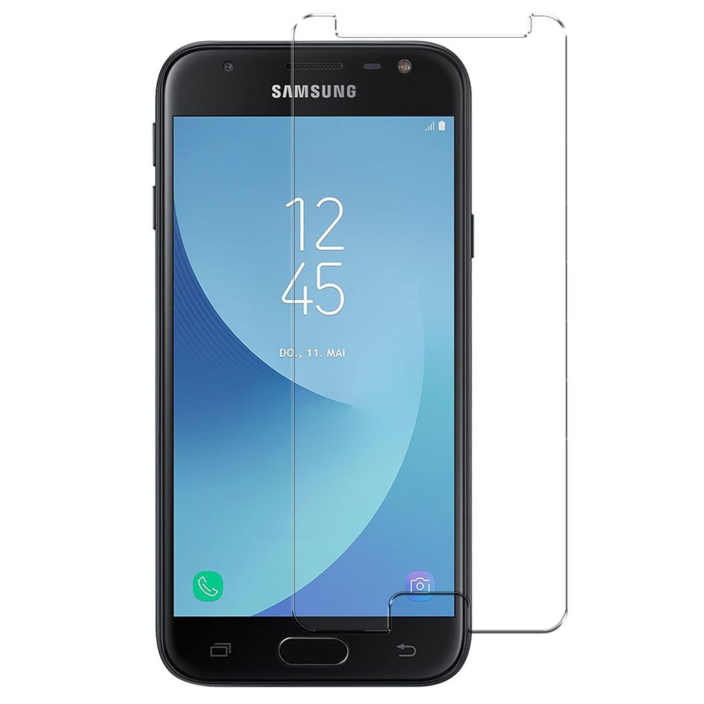 2 Stück Galaxy J3 2016 Displayschutzfolie SONWO 9H Härte und Bubble Free HD Klar Glas Displayschutz für Samsung Galaxy J3 2016 