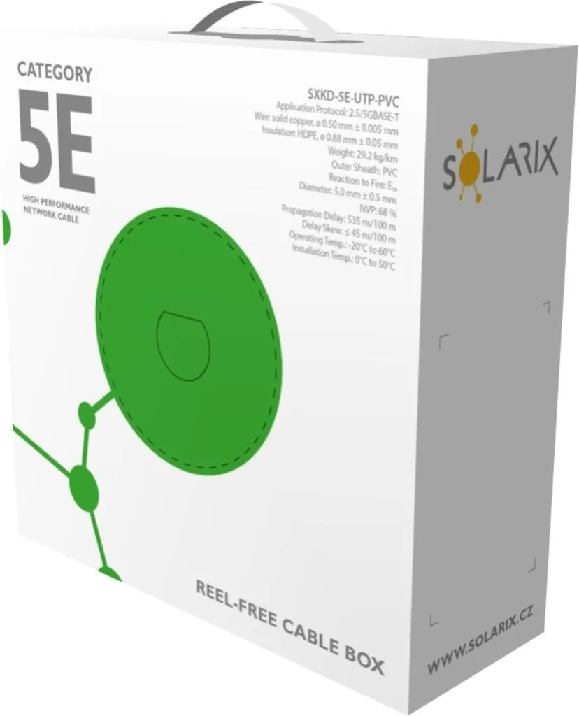 Câble réseau Solarix CAT5E UTP Eca gris PVC 100m haute performance SXKD - 3