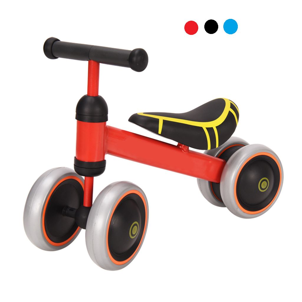 Kinder Laufrad QPlay Cutey Lauflernrad mit 4 Rädern Blau Lauflernrad 1-3 Jahre 