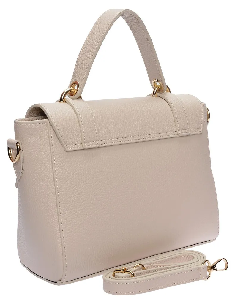 Sac cabas de bureau beige Anna Luchini pour ordinateur et documents