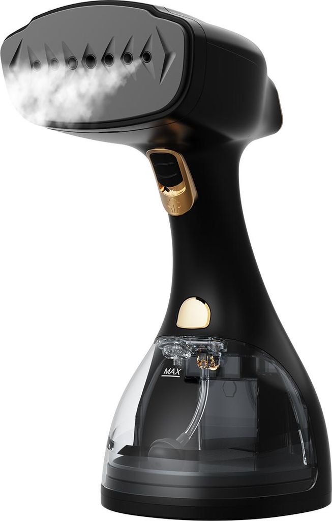 Auronic Dampfglätter - Dampfgerät - Handdampfglätter für Kleidung und Möbel - 300ml - Steamer - Schwarz