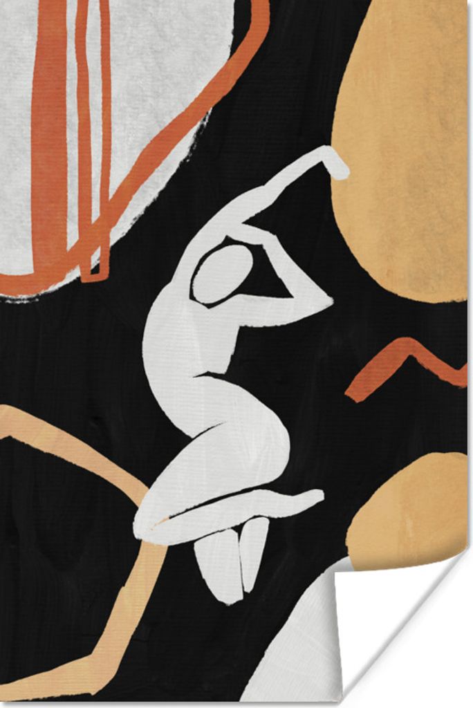 MuchoWow Poster Frau - Formen - Abstrakt 40x60 cm - Plakate für die Wand - Poster Babyzimmer