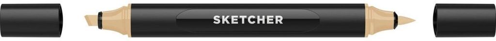 Molotow Twinmarker Sketcher brush+chisel BE445 milchkaffee mittel