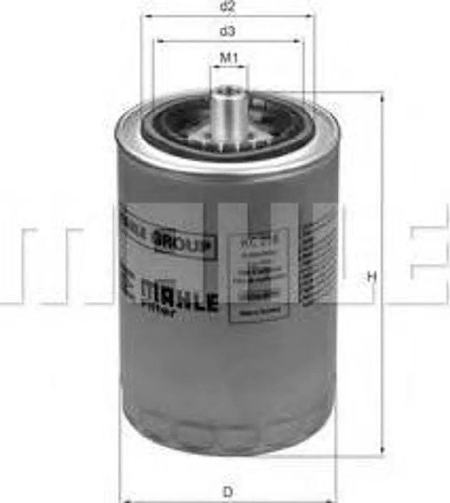 Filtre à gazole à visser MAHLE KC 218 compatible MERCEDES-BENZ LP