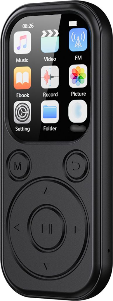 8GB MP3 Player Bluetooth5,4 MP4 Player Diktiergerät FM-Radio Videowiedergabe E-Book Reader 1,8′′ Bildschirm verlustfreier So...