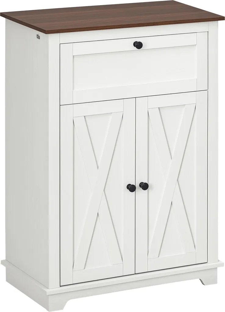 Buffet de Rangement pour Salon et Chambre - Petit Meuble d'Appoint Blanc