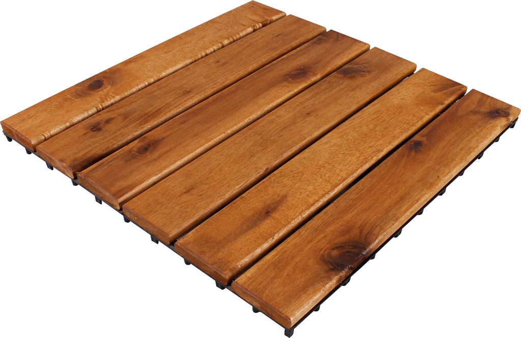 Holzfliese Akazienholz - 30x30 cm Fliese Stecksystem Produktbild 