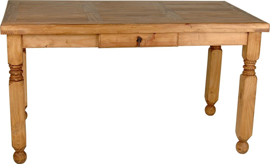 MiaMöbel Esstisch Mexico Möbel 140x75 cm Landhausstil Massivholz Pinie Honig