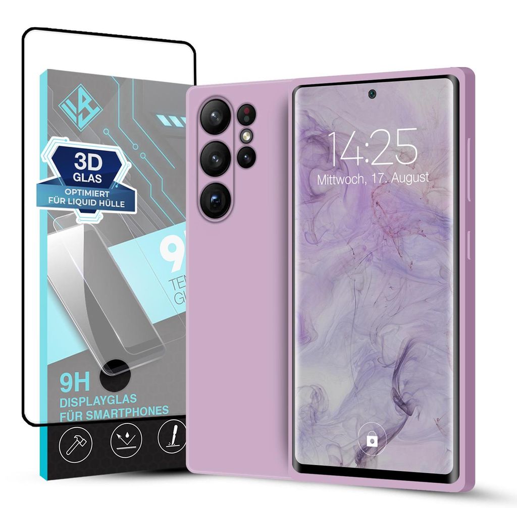 Hülle für Samsung Galaxy S23 Ultra mit 9H Displayglas Produktbild 