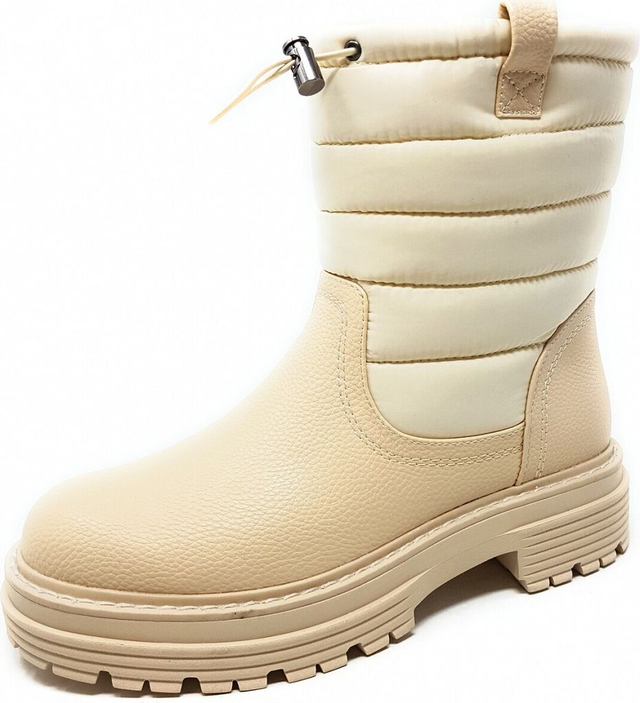 Bullboxer Dames Enkellaarzen Beige/Taupe - Maat 41