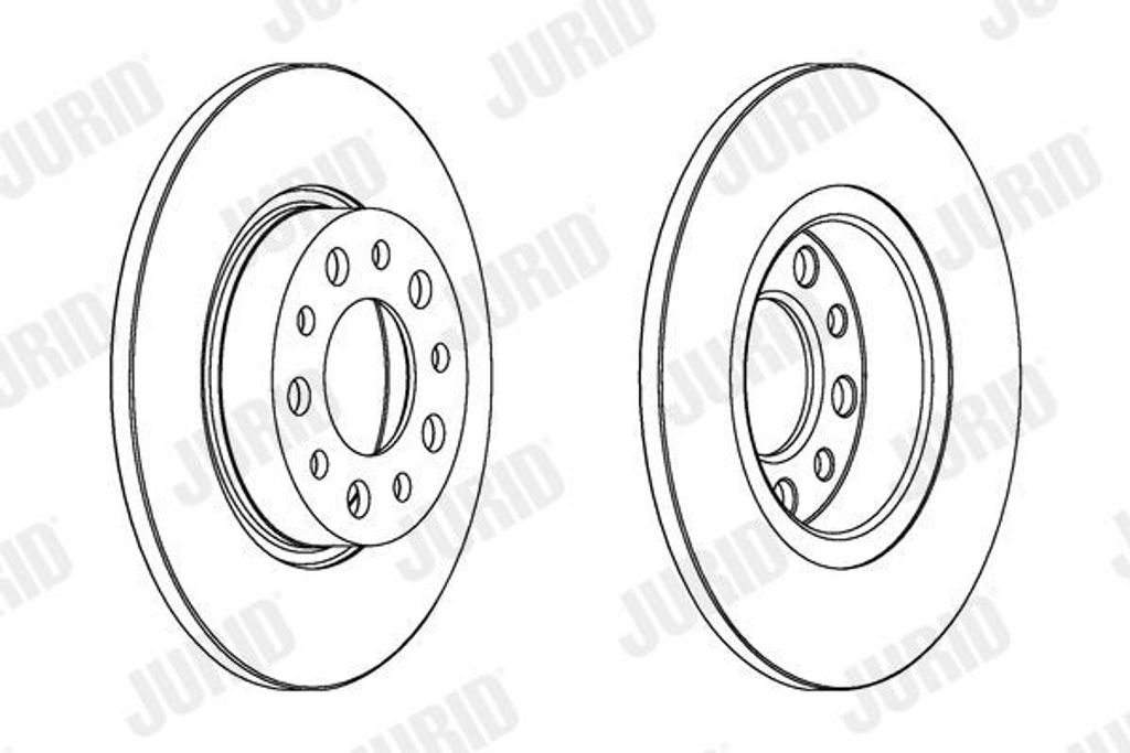2x JURID Bremsscheibe 562501JC für JEEP Renegade SUV (BU B1) 43 2mm 9 84kg