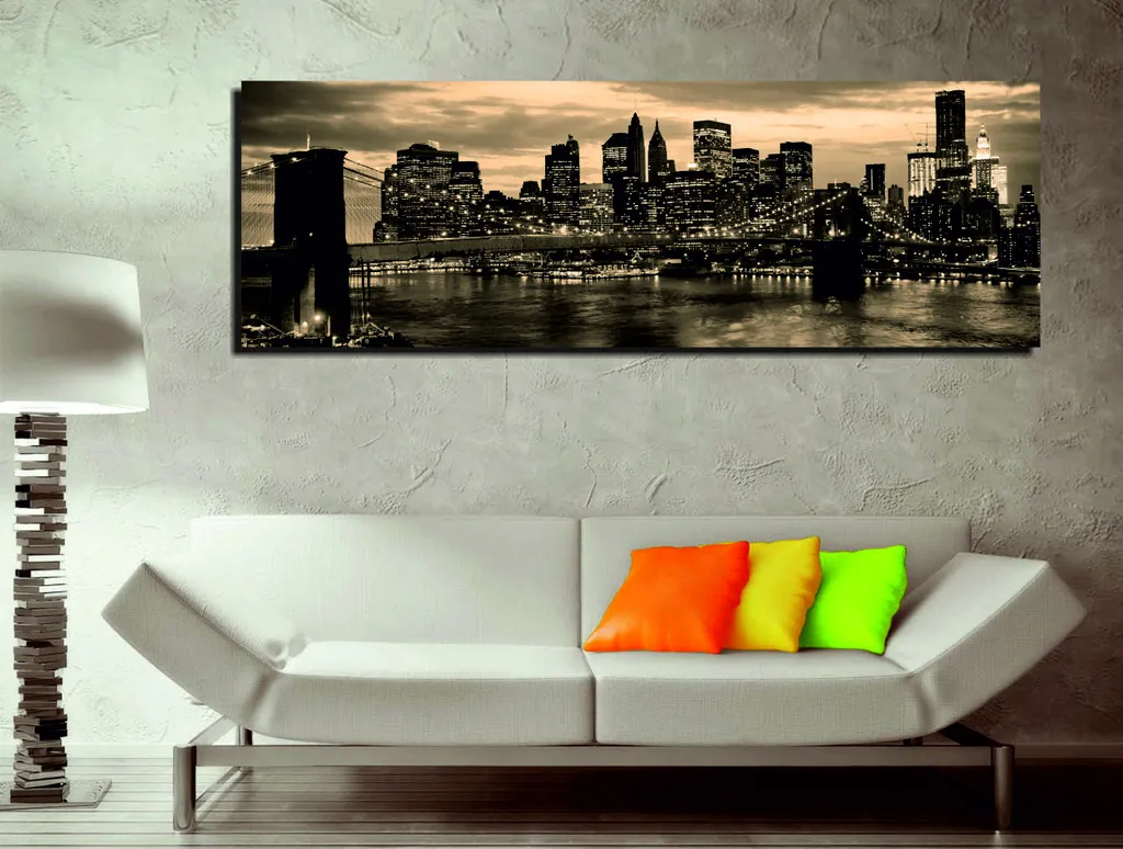 Tableau 100% Toile Multi-Couleurs 30x80 cm - Impression Haute Définition - 2