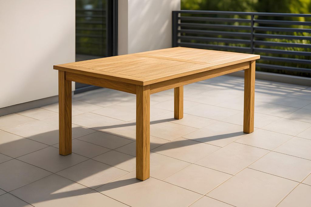 Gartentisch Freetown | Teakholz massiv | 180 x 100 x 75 cm | wetterfester & pflegeleichter Terrassentisch | Outdoor-Holztisch für Garten, Terrasse...